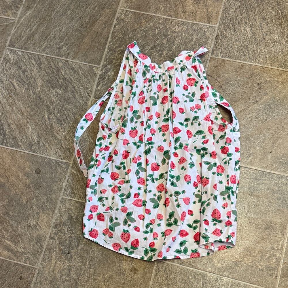 Strawberry Print Sleeveless Top